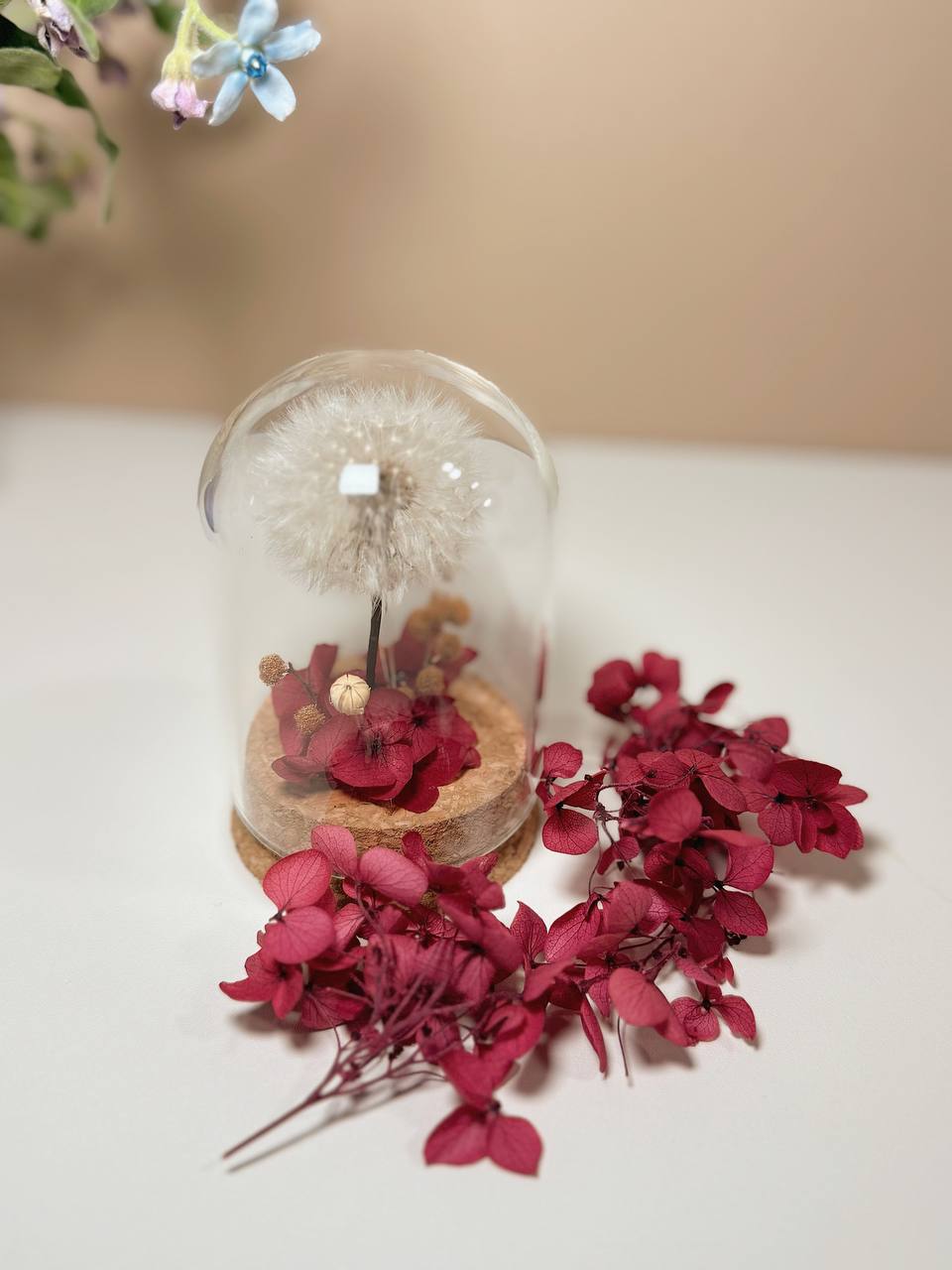 永生花迷你玻璃罩擺件